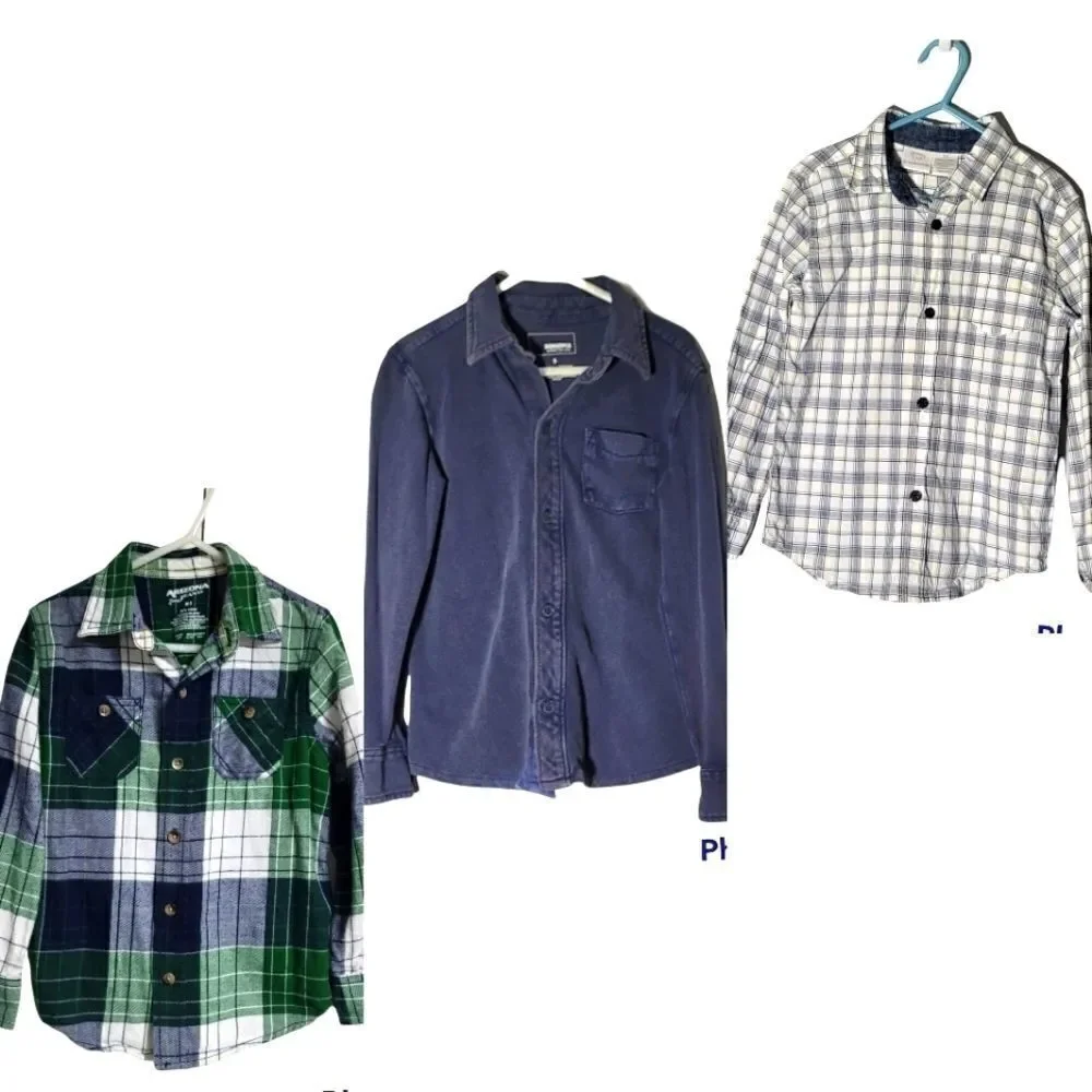 Boys long sleeve button down shirts